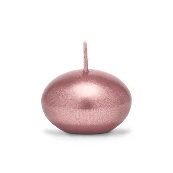 Úszógyertya korong fémes rózsaarany 4 cm S/50