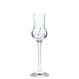 Üveg pohár Swarovski kristállyal Grappa 70 ml 18,8x6 cm S/6