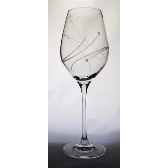 Boros pohár Swarovski kristállyal 360 ml 22,5x8 cm S/6