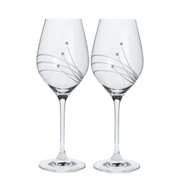 Boros pohár Swarovski kristállyal 360 ml 22,5x8 cm S/2