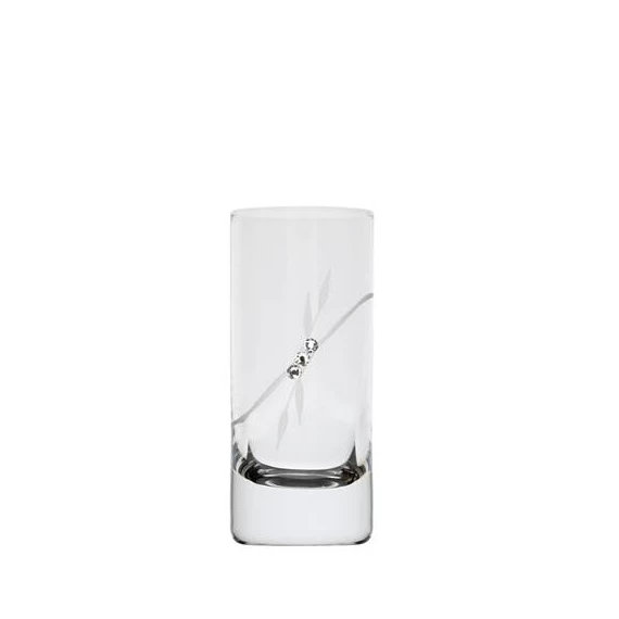 Pálinkás pohár Swarovski kristállyal 70 ml 7,6x3,9 cm S/6