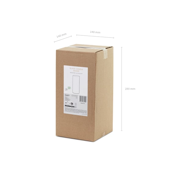 Üvegcső gyertyákhoz 10x23 cm