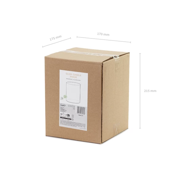 Üvegcső gyertyákhoz 13x17 cm