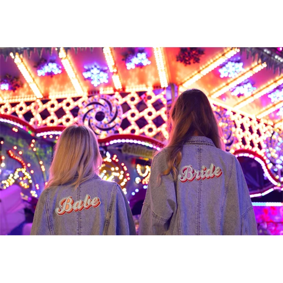 Vasalható matrica menyasszony, mix, 22x8 cm