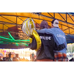 Vasalható matrica vőlegény fehér 30x6 cm