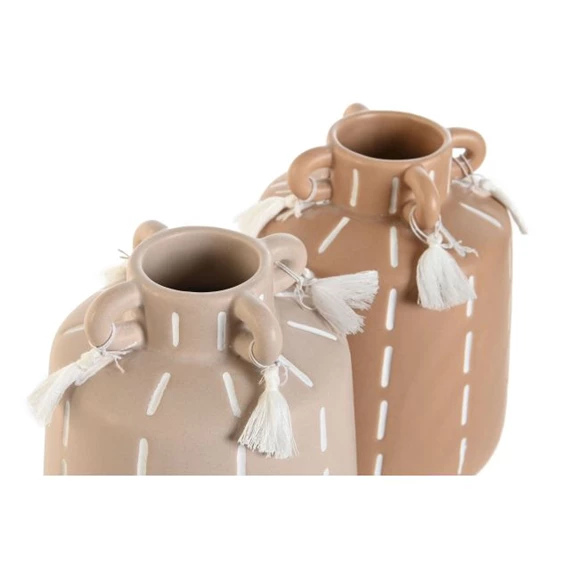 Váza bojttal 12x12x15,2 cm 2 féle