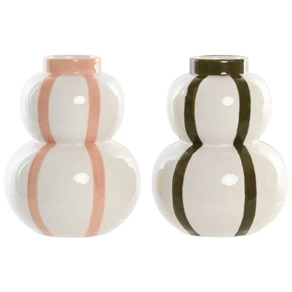 Váza csíkos 15x15x20 cm 2 féle