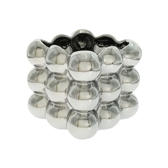 Váza szögletes, gömbökkel 13x13 cm