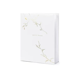 Vendégkönyv 22 oldalas 20x24,5 cm fehér,arany