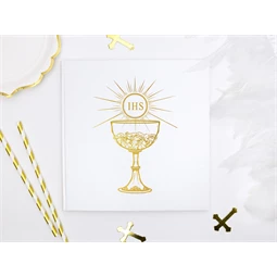 Vendégkönyv elsőáldozásra fehér gobelin 22 oldal