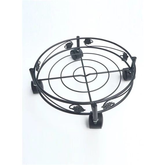 Virágalátét gurulós, levélmintával 32 cm