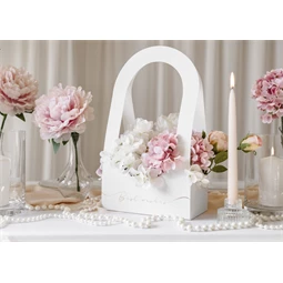 Virágdoboz legjobb kívánságok 21.6 x 11.7 x 38.5 cm fehér