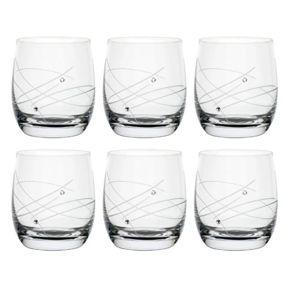 Whisky pohár Swarovski kristállyal 350 ml 9,5x8,4 cm S/6