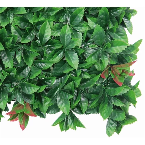 Zöldfal vörös babérlevelekkel 1x1 m